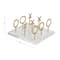 CosmoLiving by Cosmopolitan Gold & White Acrylic Glam Tic-Tac-Toe Game Set